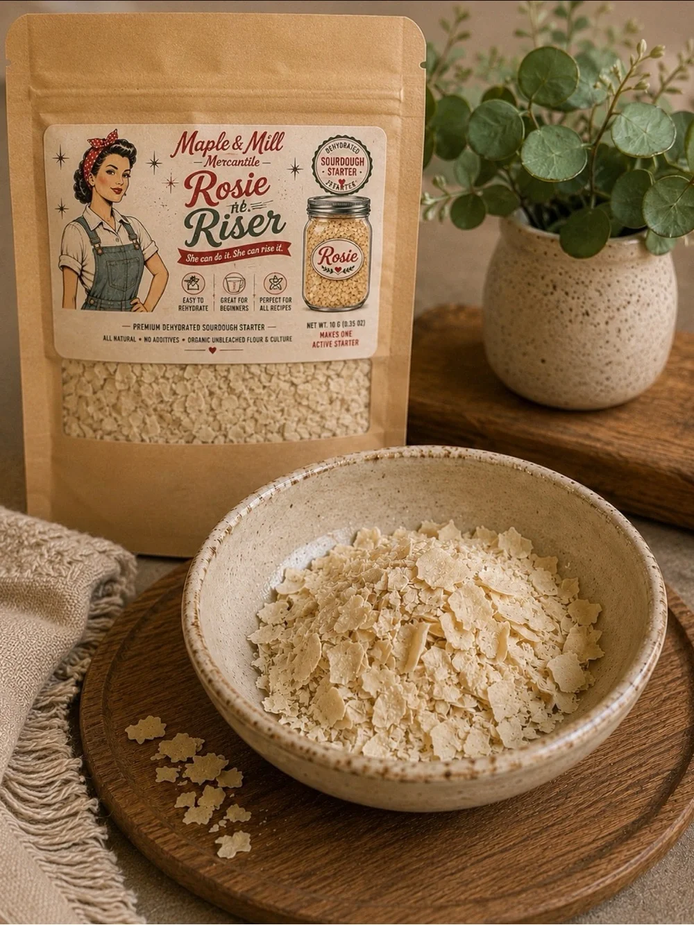 Organic Dehydrated Heirloom Sourdough Starter “Rosie”